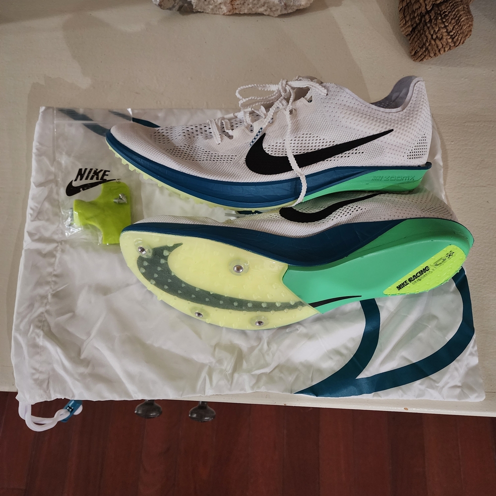 Nike White and Green Men's Running Shoes